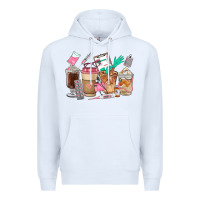 White Nurse Coffee Cups Premium Hoodie - FaDigitalArtStudio