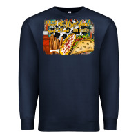 Navy feed me street food and tell me im pretty Premium Sweatshirt - RacoonDesign