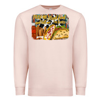 Pale Pink feed me street food and tell me im pretty Premium Sweatshirt - RacoonDesign