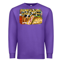 Purple feed me street food and tell me im pretty Premium Sweatshirt - RacoonDesign