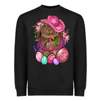 Black Cowboy Rabbit Easter Heavyweight Sweatshirt - BundleAndBundleShop
