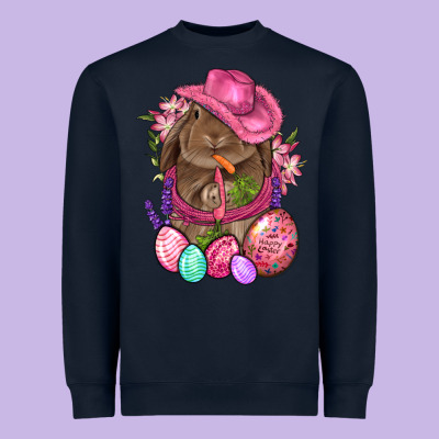 Cowboy Rabbit Easter Heavyweight Sweatshirt Designed By Bundleandbundleshop