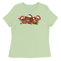 Matcha christmas red angus cows Ladies Tee - LillyAllenDesigns