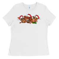 White christmas red angus cows Ladies Tee - LillyAllenDesigns