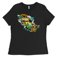 Black Mexico Map Ladies Tee - RanaPortraitStore