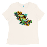 Bone Mexico Map Ladies Tee - RanaPortraitStore