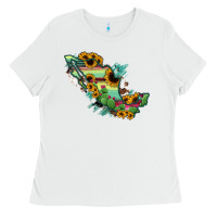 White Mexico Map Ladies Tee - RanaPortraitStore