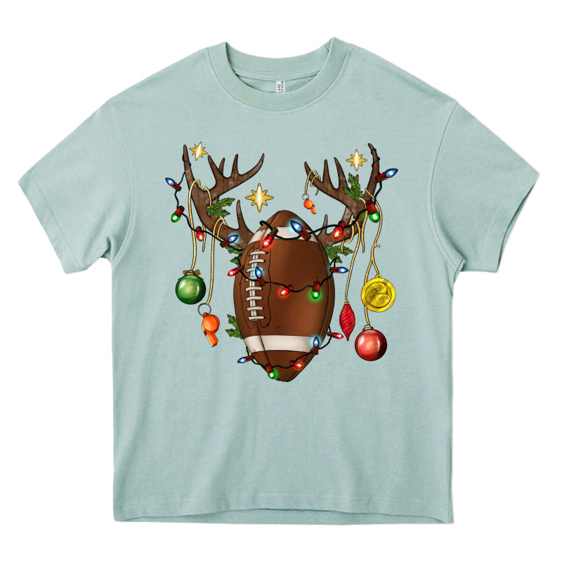 American Football Horn Christmas Heavy Core Tee by BundleAndBundleShop | Teevron