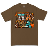 Cacao Fall American Football Autumn Mama Premium Tee - LillyAllenDesigns