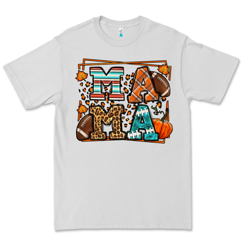 Fall American Football Autumn Mama Premium Tee by LillyAllenDesigns | Teevron