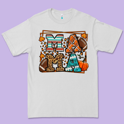 Fall American Football Autumn Mama Premium Tee Designed By Lillyallendesigns