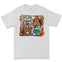 Dove Grey Fall American Football Autumn Mama Premium Tee - LillyAllenDesigns