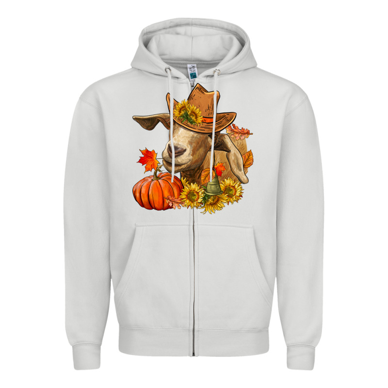 Fall Goat Zipper Hoodie by LillyAllenDesigns | Teevron