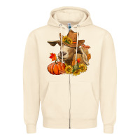 Sandshell fall goat Zipper Hoodie - LillyAllenDesigns