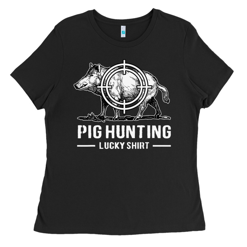 Pig Hunting Lucking Ladies Tee by lanVoArt | Teevron