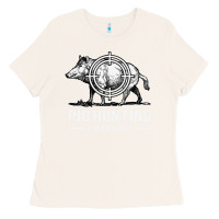 Bone Pig Hunting Lucking Ladies Tee - lanVoArt