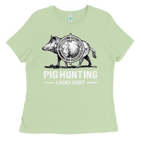 Matcha Pig Hunting Lucking Ladies Tee - lanVoArt