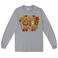 Heather Grey oh my gourd i love fall Long Sleeve Tee - CowGirlArtShop