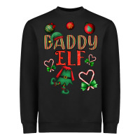 Black Daddy Elf Heavyweight Sweatshirt - BundleAndBundleShop