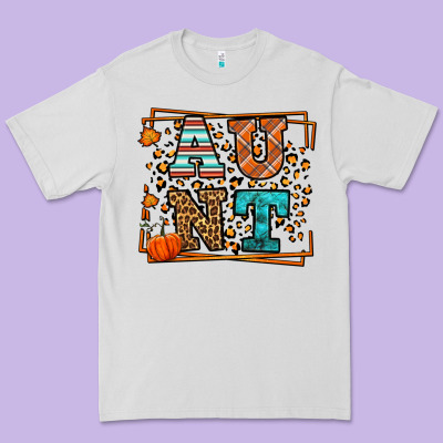 Fall Autumn Leopard Aunt Premium Tee Designed By Lillyallendesigns