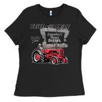 Black vintage case tractors ad Ladies Tee - lanVoArt