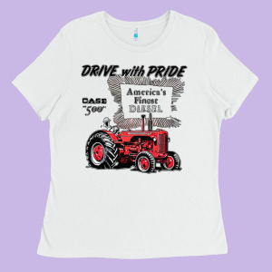 Vintage Case Tractors Ad Ladies Tee Designed By Lanvoart
