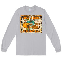 Moon Dust just a girl who loves fall cowhide background Long Sleeve Tee - Jasminsmagicworld