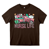 Chocolate Brown Nurse Life Truck Heavy Core Tee - BundleAndBundleShop