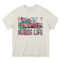 Cream Nurse Life Truck Heavy Core Tee - BundleAndBundleShop