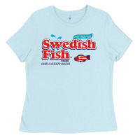 Baby Blue swedish fish Ladies Tee - lanVoArt