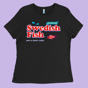 Swedish Fish Ladies Tee Designed By Lanvoart