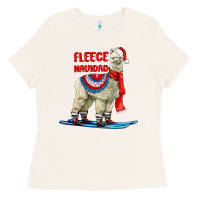 Bone Fleece Navidad Alpaca Ladies Tee - LillyAllenDesigns