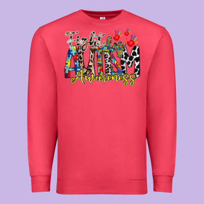 Fight For Autism Awareness Premium Sweatshirt Designed By Racoondesign