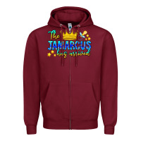Burgundy The Jamarcus Has Arrived Zipper Hoodie - CowhideDigitalArt