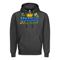 Charcoal Heather The Jamarcus Has Arrived Zipper Hoodie - CowhideDigitalArt