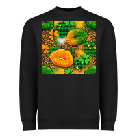 Black Irish lips seamless pattern digital paper Heavyweight Sweatshirt - BundleAndBundleShop