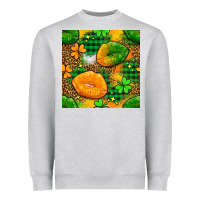 Heather Grey Irish lips seamless pattern digital paper Heavyweight Sweatshirt - BundleAndBundleShop