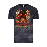 Cloud Black santas favorite pharmacist afro messy bun Vintage Tee - texasbilliewilder