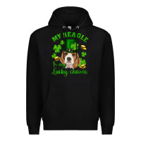 Black st.patricks day my beagle is my lucky charm Premium Hoodie - RanaPortraitStore