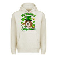 Oatmeal Heather st.patricks day my beagle is my lucky charm Premium Hoodie - RanaPortraitStore