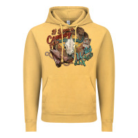 Vintage Mustard Cowboy wild and free western Vintage Hoodie - HowdyJamesFarm