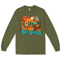 Army Green count your blessings Long Sleeve Tee - CowGirlArtShop