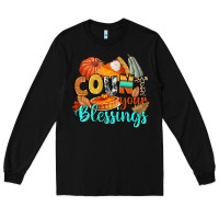 Black count your blessings Long Sleeve Tee - CowGirlArtShop