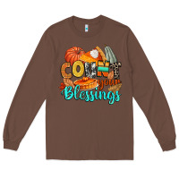 Chestnut count your blessings Long Sleeve Tee - CowGirlArtShop