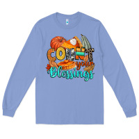 Colony Blue count your blessings Long Sleeve Tee - CowGirlArtShop