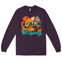 Plum count your blessings Long Sleeve Tee - CowGirlArtShop