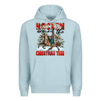 Blue Mist Rockin Around The Christmas Tree Rodeo Premium Hoodie - FaDigitalArtStudio