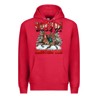 Cardinal Rockin Around The Christmas Tree Rodeo Premium Hoodie - FaDigitalArtStudio