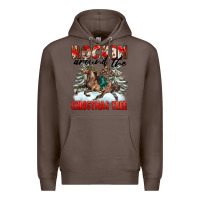 Coffee Rockin Around The Christmas Tree Rodeo Premium Hoodie - FaDigitalArtStudio