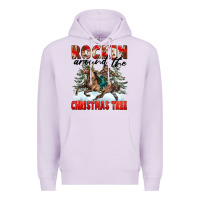 Lilac Rockin Around The Christmas Tree Rodeo Premium Hoodie - FaDigitalArtStudio